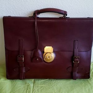 Polo Ralph Lauren Leather Goods Brown Briefcase